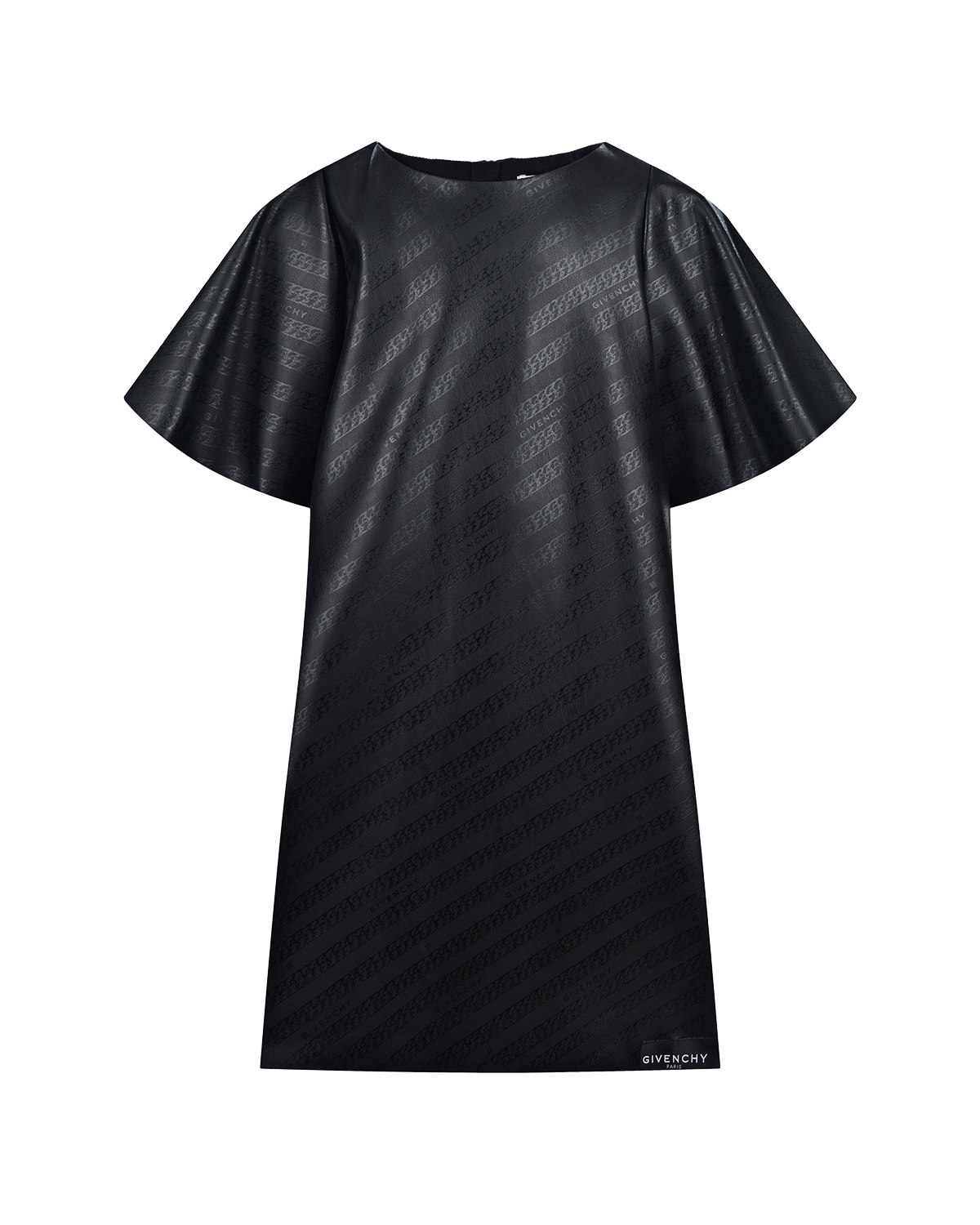Черное платье из эко-кожи Givenchy детское