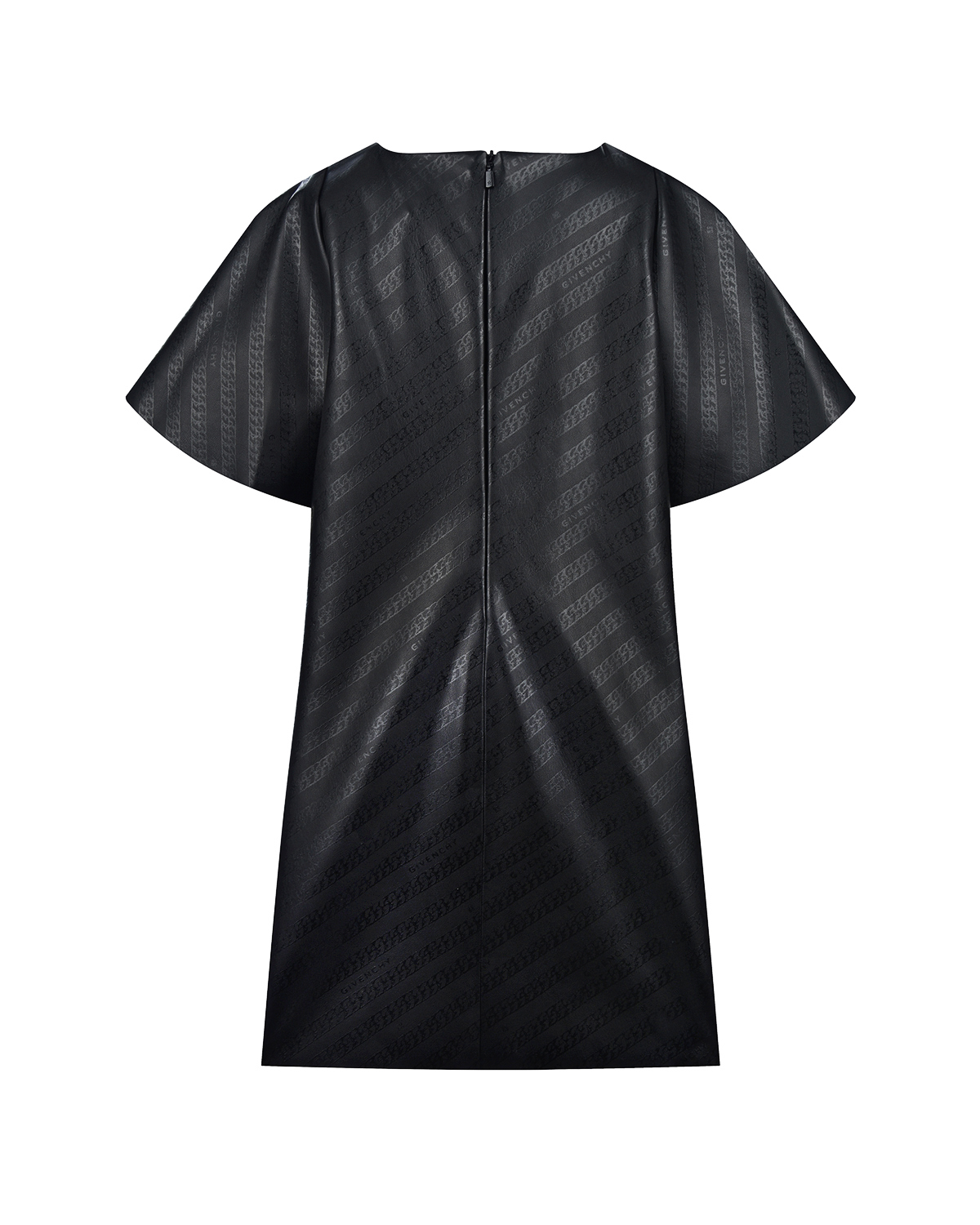 Черное платье из эко-кожи Givenchy детское, размер 128, цвет черный - фото 2