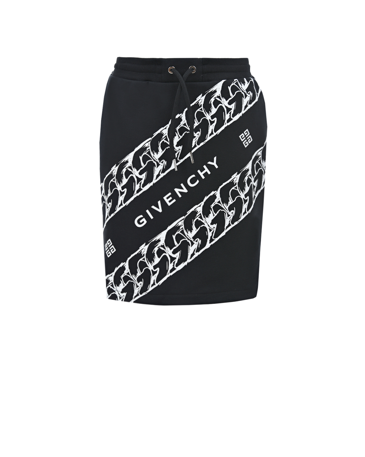 Юбка с принтом "цепи" Givenchy детская, размер 140, цвет черный - фото 1