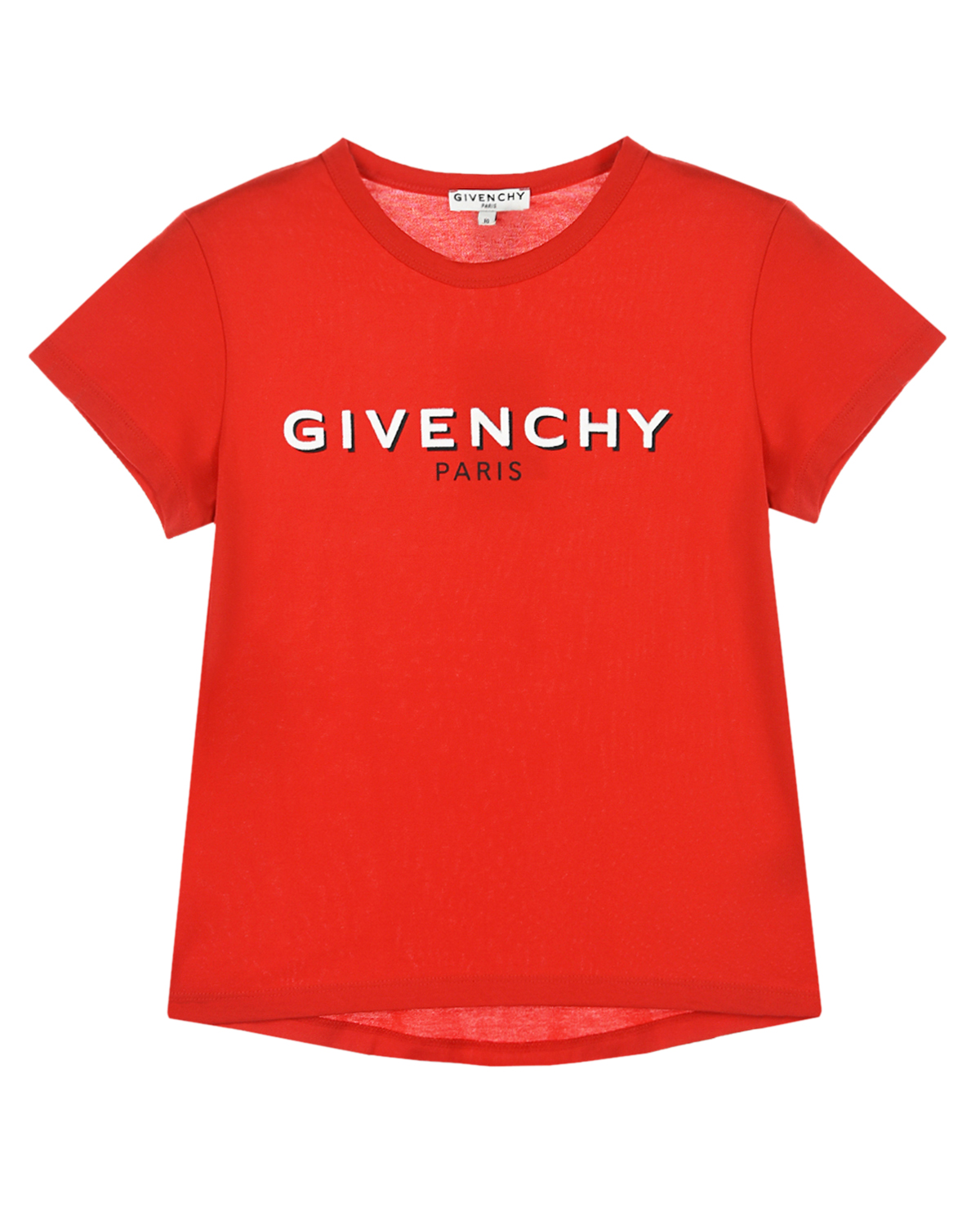 Красная футболка с белым логотипом Givenchy детская