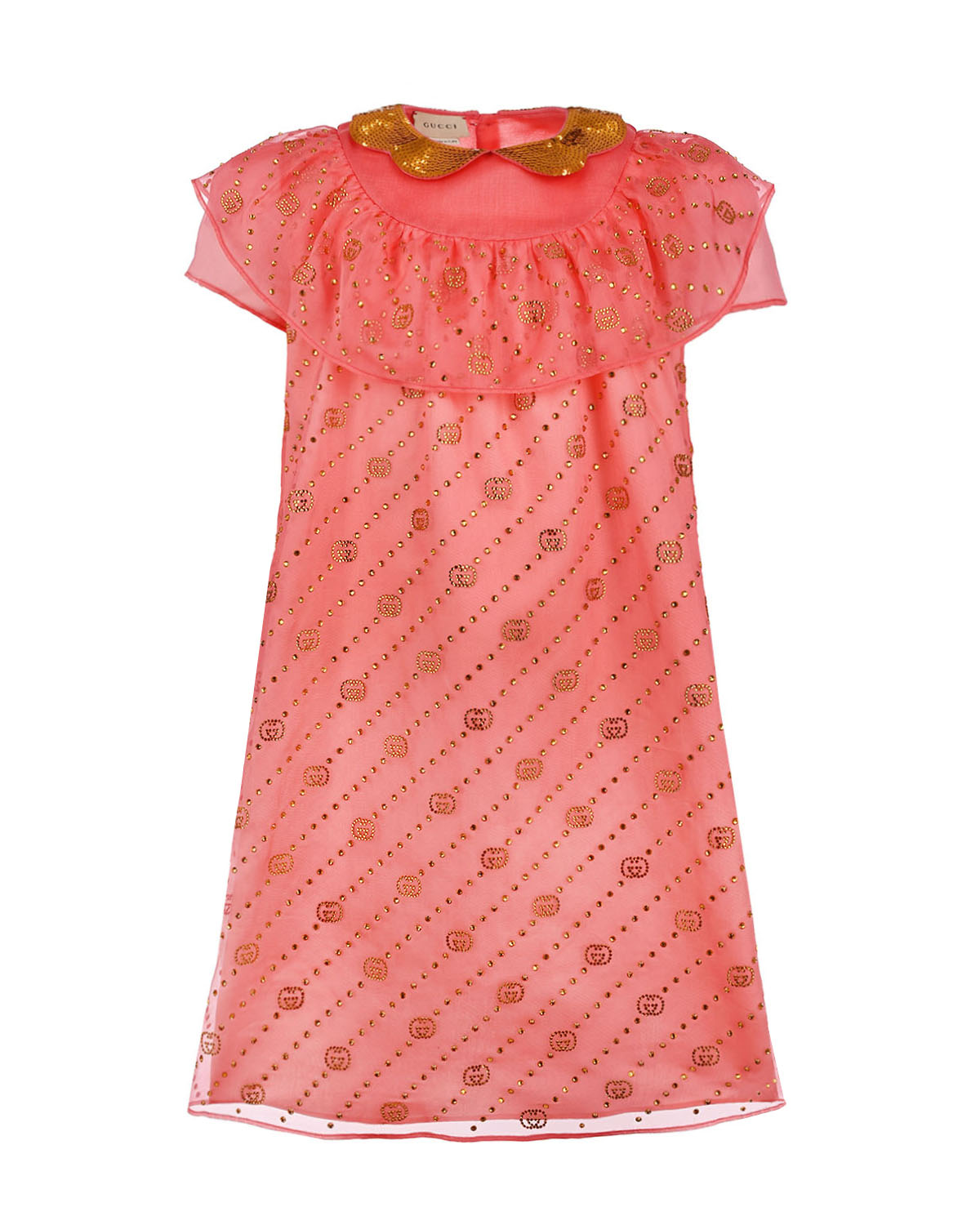 Розовое платье из шелка GUCCI детское, размер 104, цвет розовый - фото 1