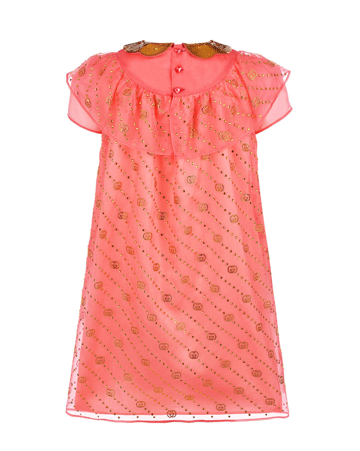 Розовое платье из шелка GUCCI детское, размер 104, цвет розовый - фото 2