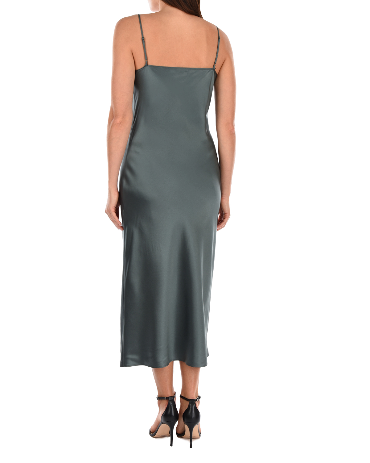Шелковое платье-комбинация изумрудного цвета Joseph, размер 38 - фото 4