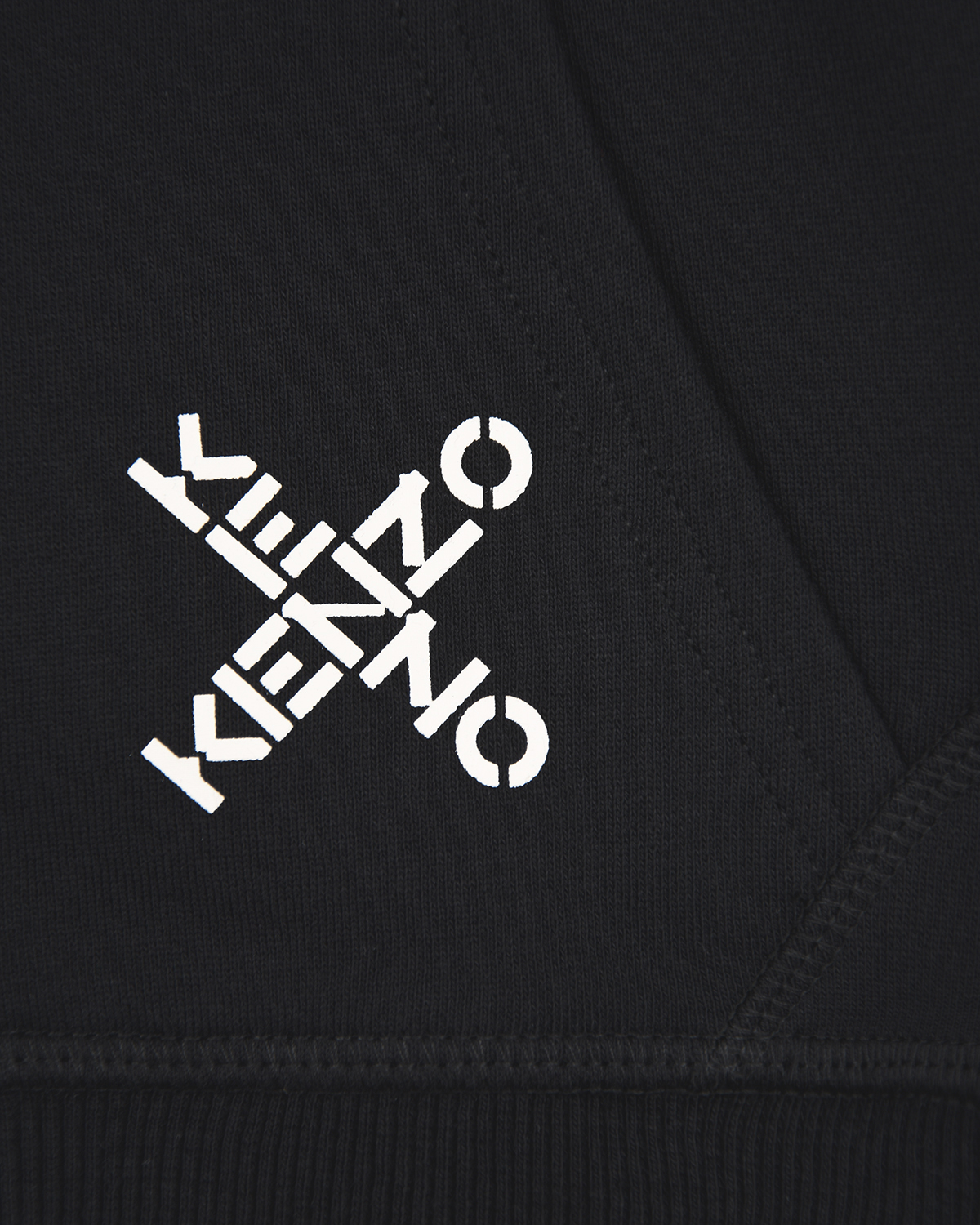 Черная спортивная куртка с капюшоном KENZO детская, размер 140, цвет черный - фото 3