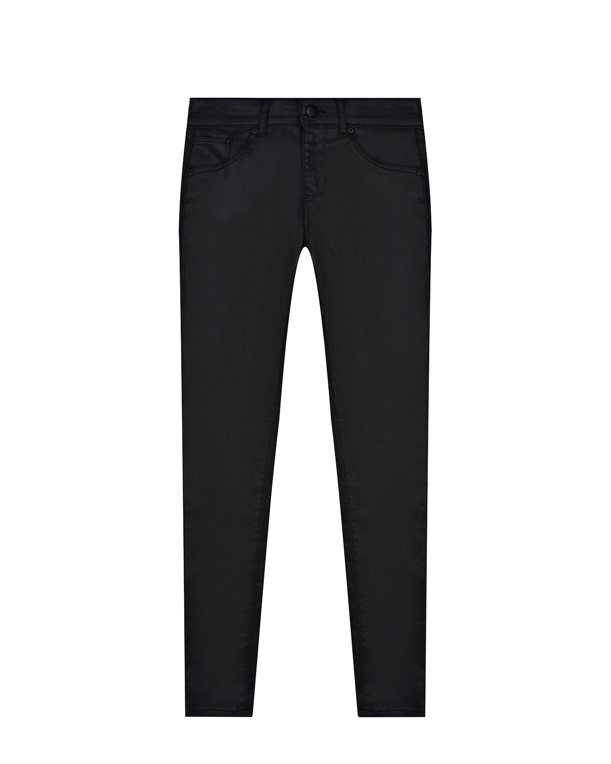 Черные брюки из зко-кожи Karl Lagerfeld kids детские, размер 152, цвет черный