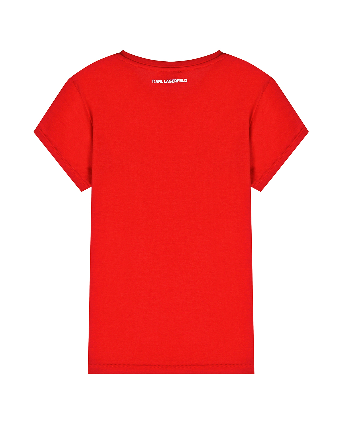 Красная футболка с белым логотипом Karl Lagerfeld kids детская, размер 152, цвет красный - фото 2