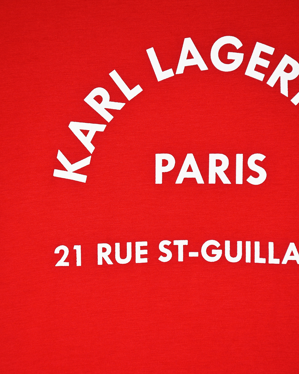 Красная футболка с белым логотипом Karl Lagerfeld kids детская, размер 152, цвет красный - фото 3