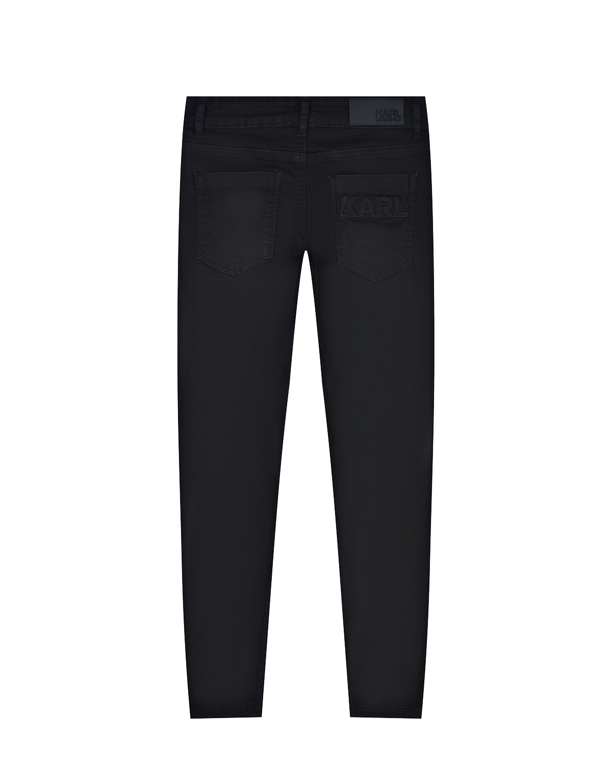 Черные джинсы с тисненым логотипом Karl Lagerfeld kids детские, размер 152, цвет черный - фото 2