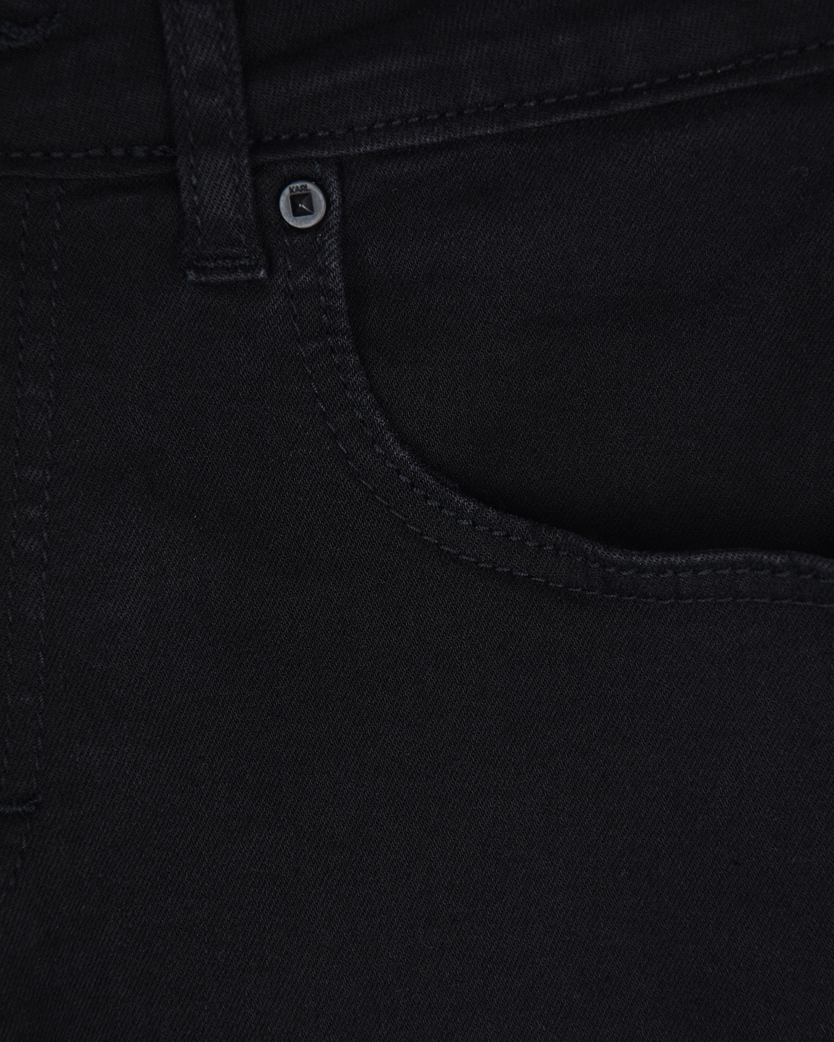 Черные джинсы с тисненым логотипом Karl Lagerfeld kids детские, размер 152, цвет черный - фото 3