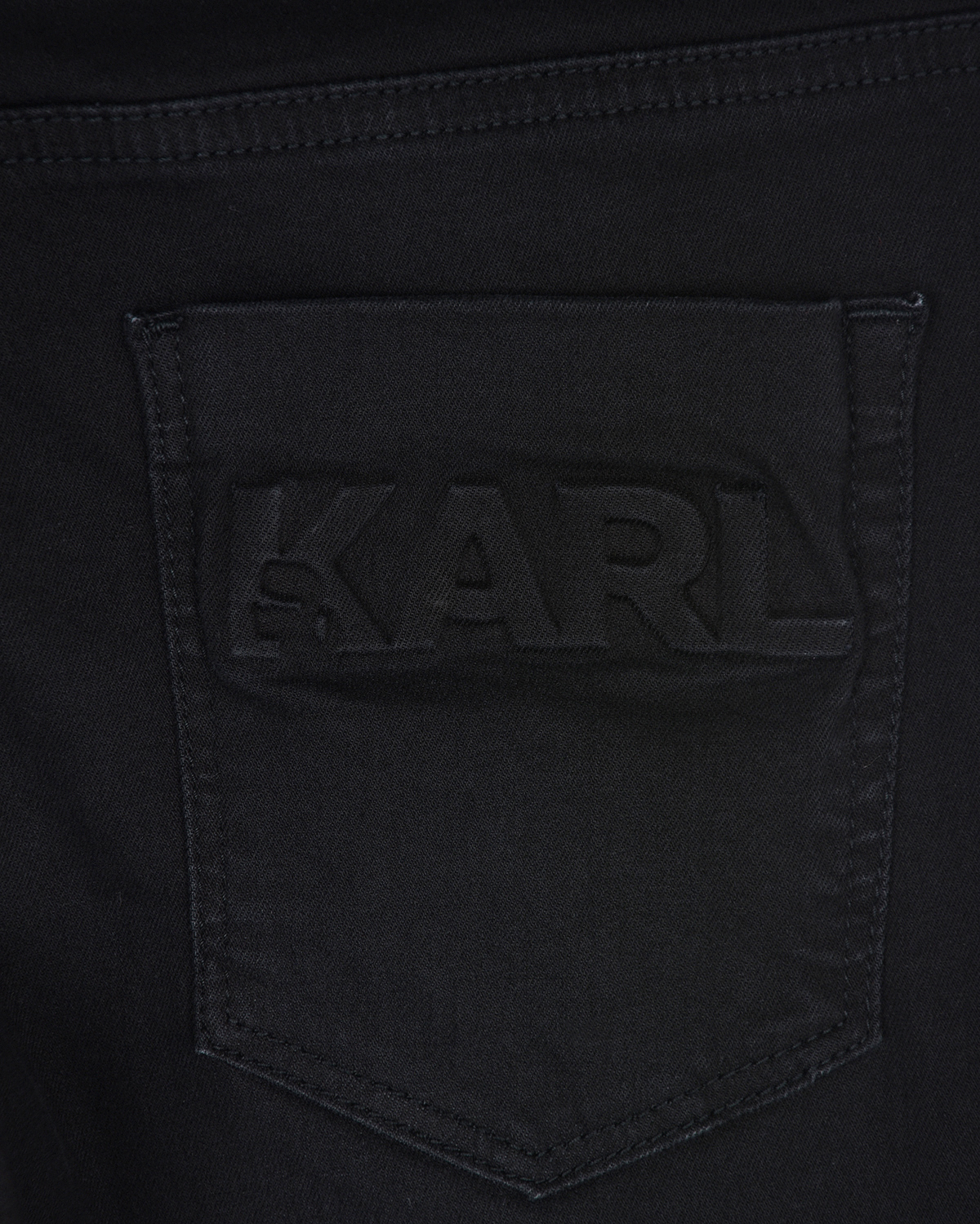 Черные джинсы с тисненым логотипом Karl Lagerfeld kids детские, размер 152, цвет черный - фото 4