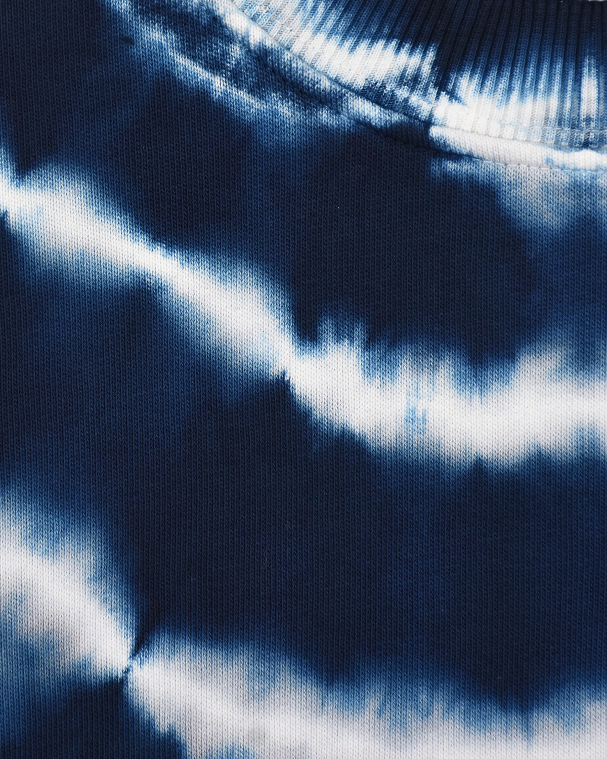 Синий свитшот с принтом тай-дай Les Coyotes de Paris детский, размер 140, цвет мультиколор - фото 3