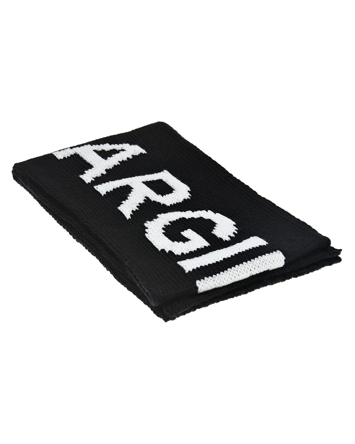 Черный шарф с логотипом MM6 Maison Margiela детский, размер 2 - фото 1
