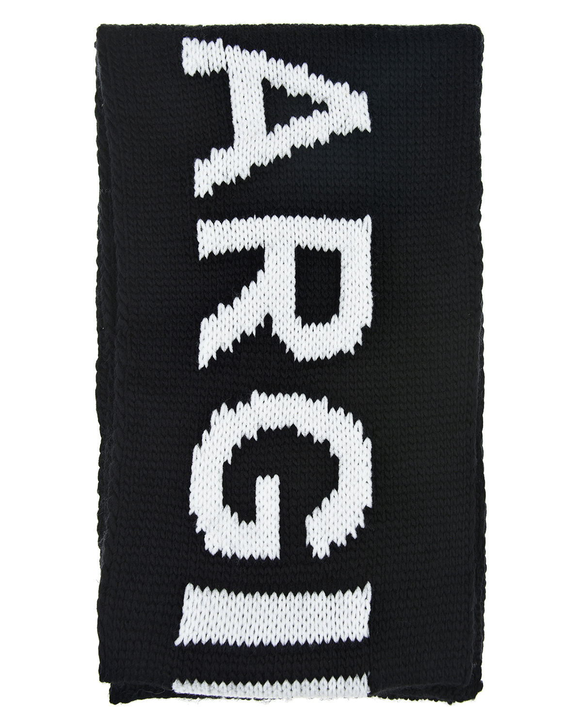 Черный шарф с логотипом MM6 Maison Margiela детский, размер 2 - фото 2
