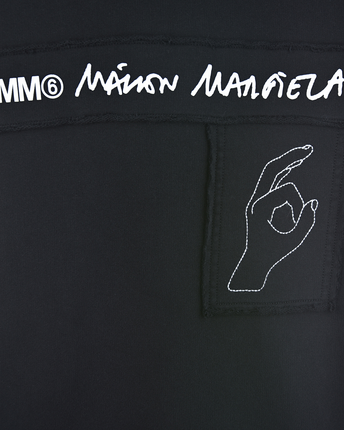 Черное платье-свитшот MM6 Maison Margiela детское, размер 176, цвет черный - фото 3