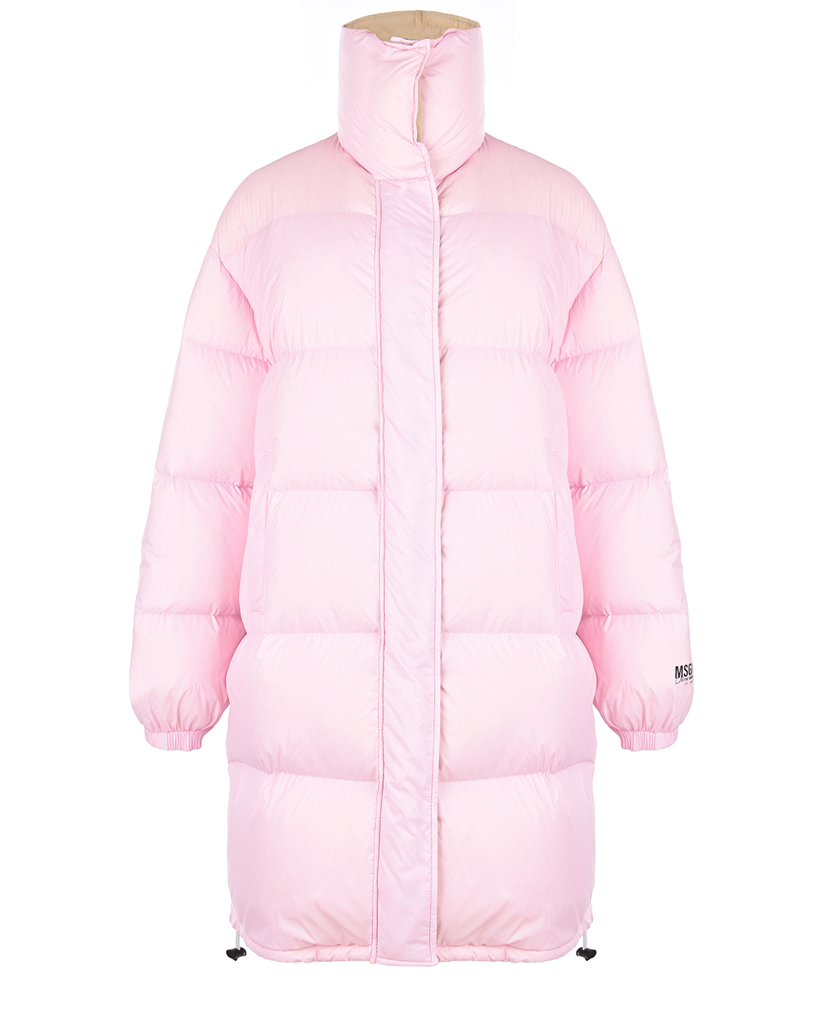 Удлиненная розовая куртка-пуховик MSGM, размер 44, цвет розовый - фото 1