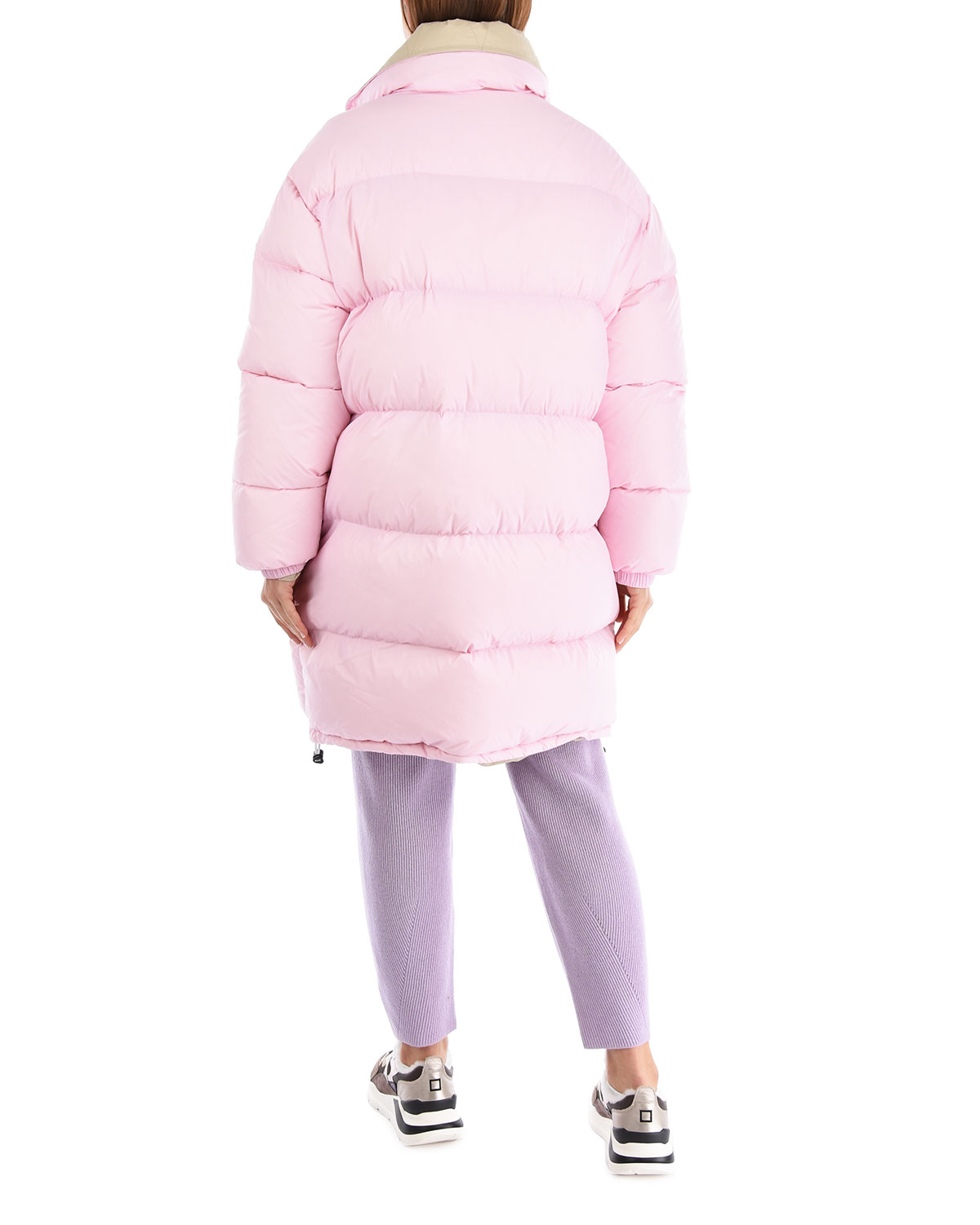 Удлиненная розовая куртка-пуховик MSGM, размер 44, цвет розовый - фото 4