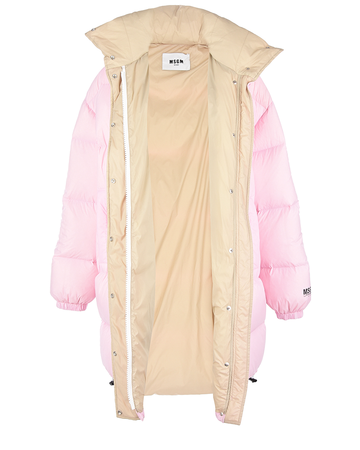 Удлиненная розовая куртка-пуховик MSGM, размер 44, цвет розовый - фото 5
