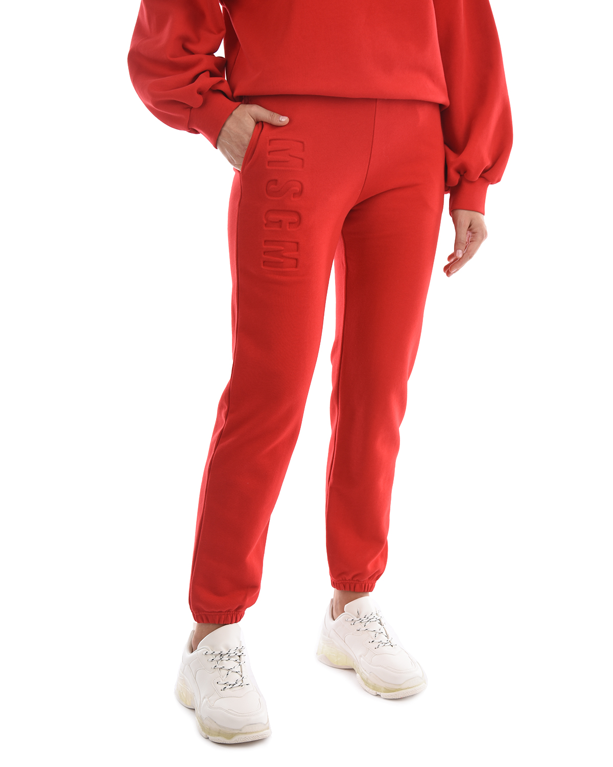 Красные спортивные брюки MSGM, размер 42, цвет красный - фото 6