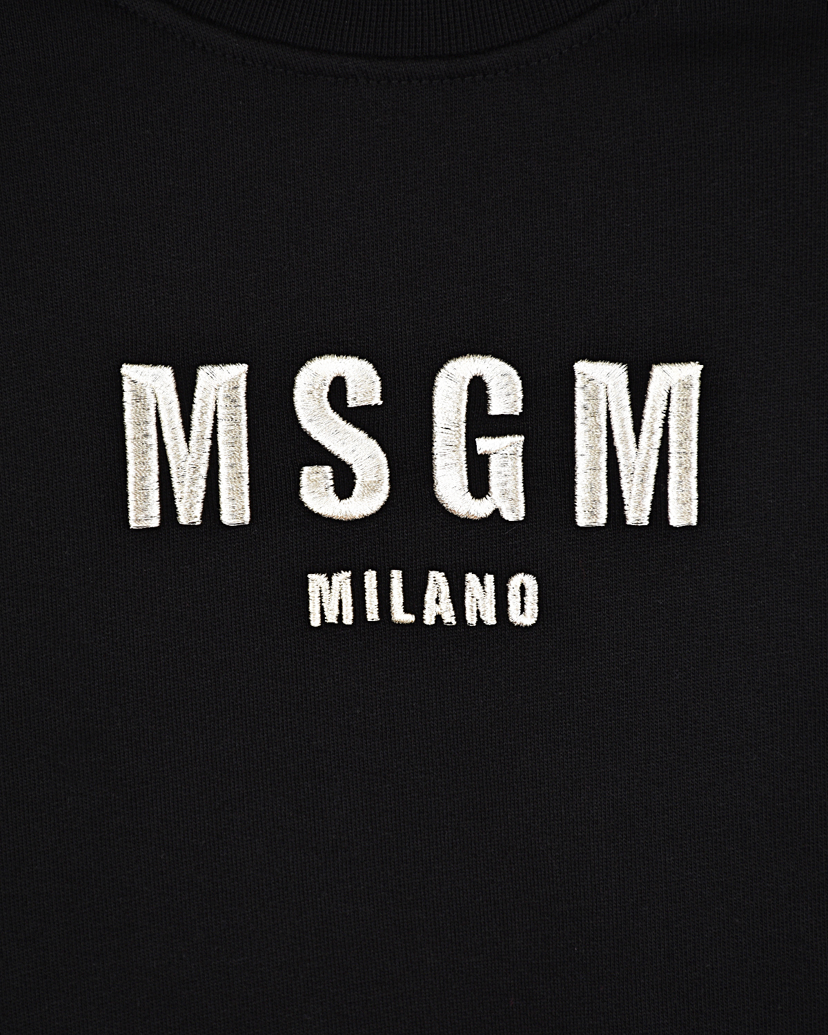 Черный свитшот с белым логотипом MSGM детский, размер 152 - фото 3