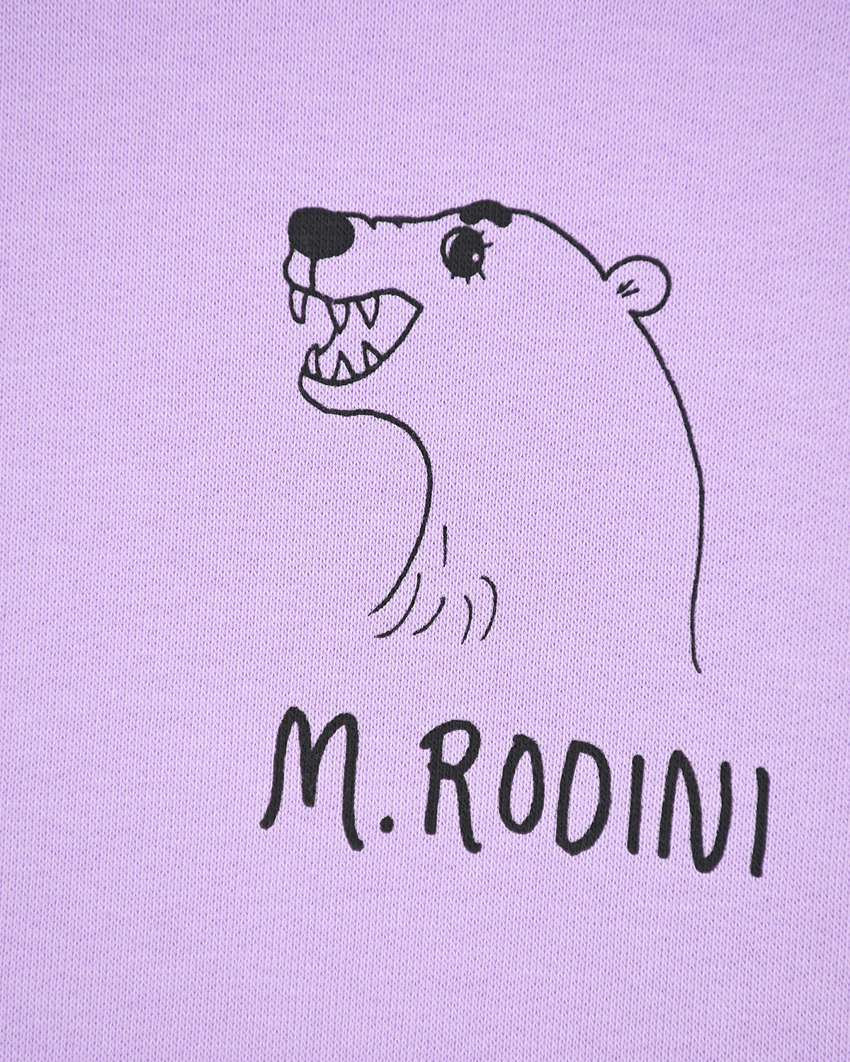 Фиолетовый свитшот с принтом "медведь" Mini Rodini детский, размер 104 - фото 3