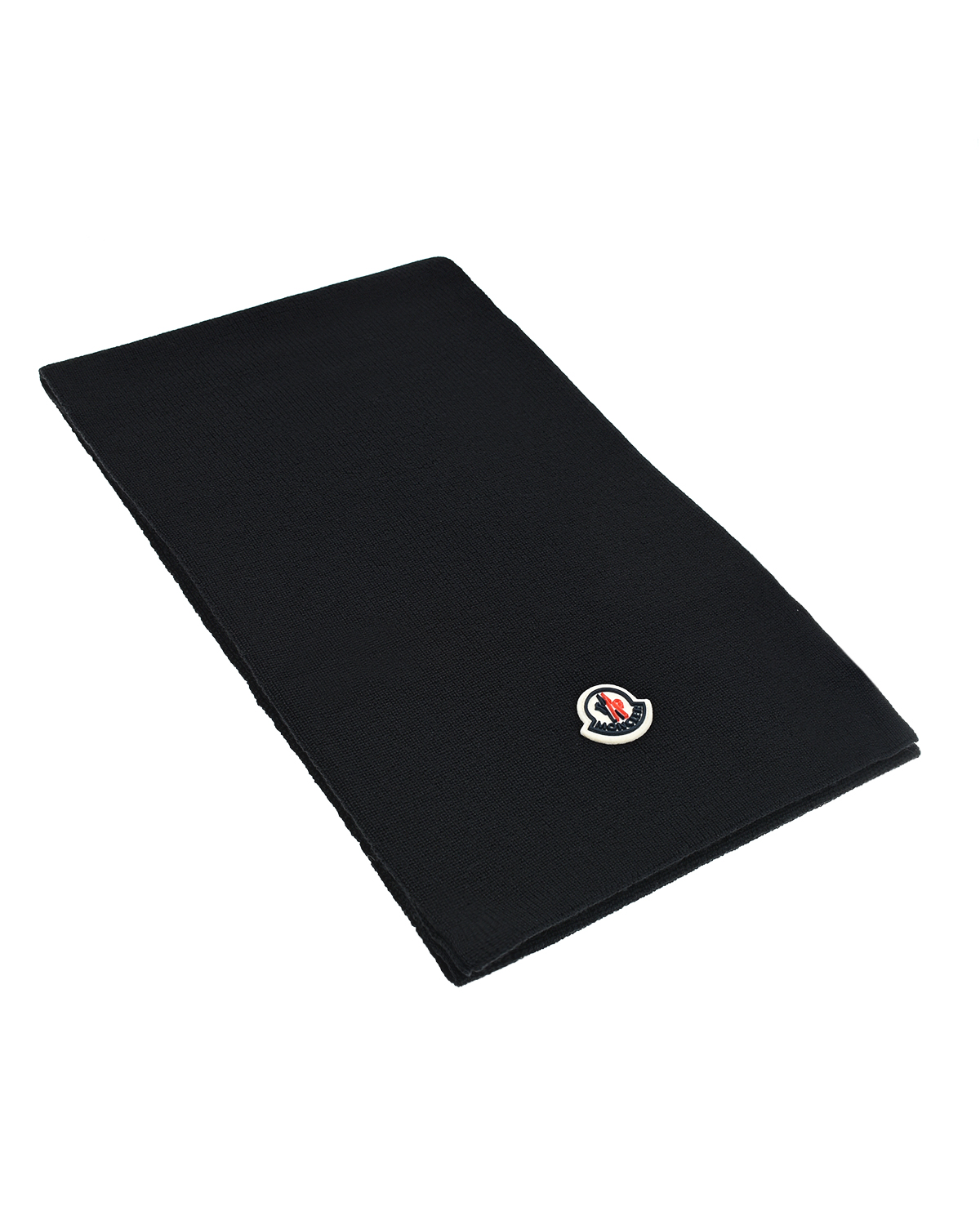 Черный шарф с логотипом (170х25 см) Moncler детский, размер L