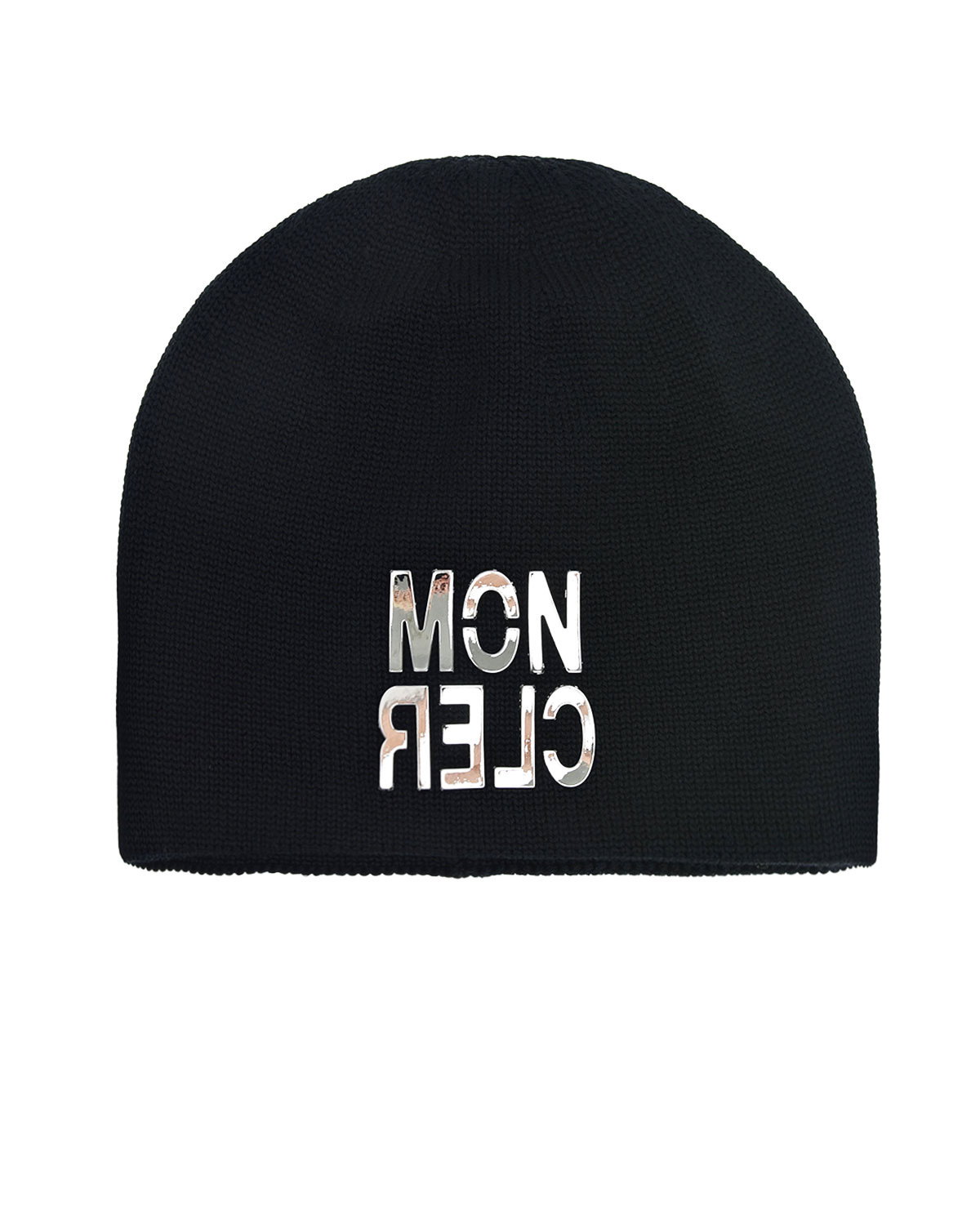 Черная шапка с логотипом Moncler детская