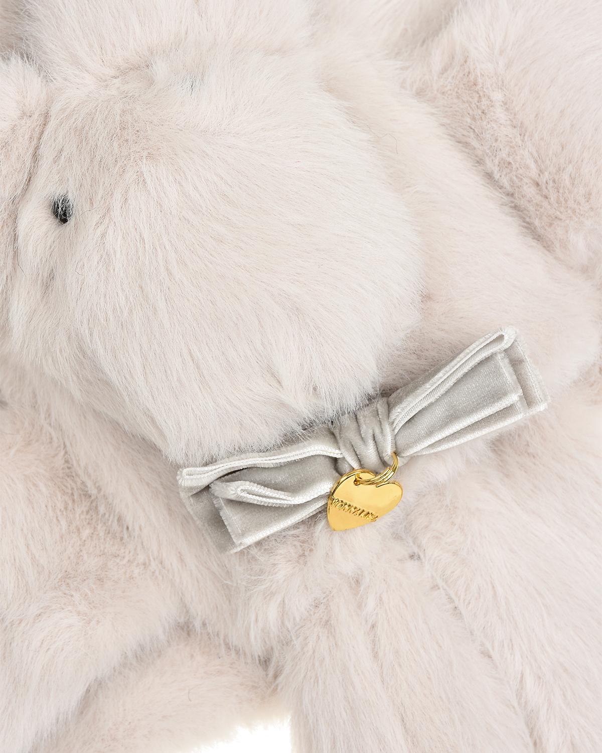 Серый шарф из эко-меха с декором "заяц" Monnalisa детский, размер unica - фото 4