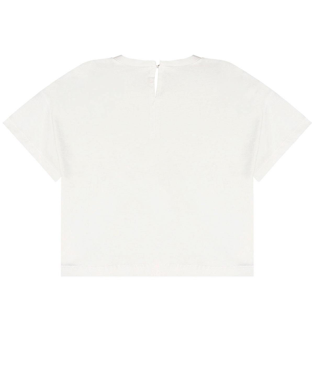 Укороченная футболка с надписями Monnalisa детская, размер 164, цвет белый - фото 2