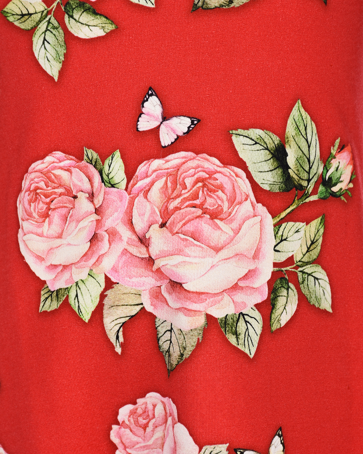 Платье с принтом "розы" Monnalisa детское, размер 110, цвет красный - фото 3