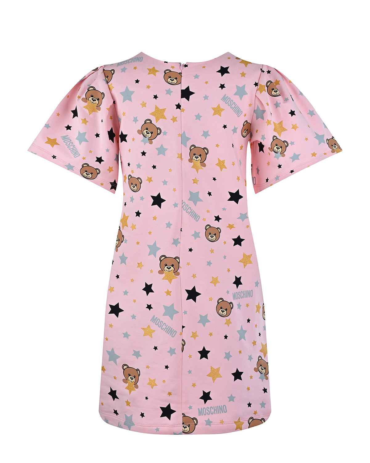 Розовое платье с принтом "звезды" Moschino детское, размер 128, цвет розовый - фото 2