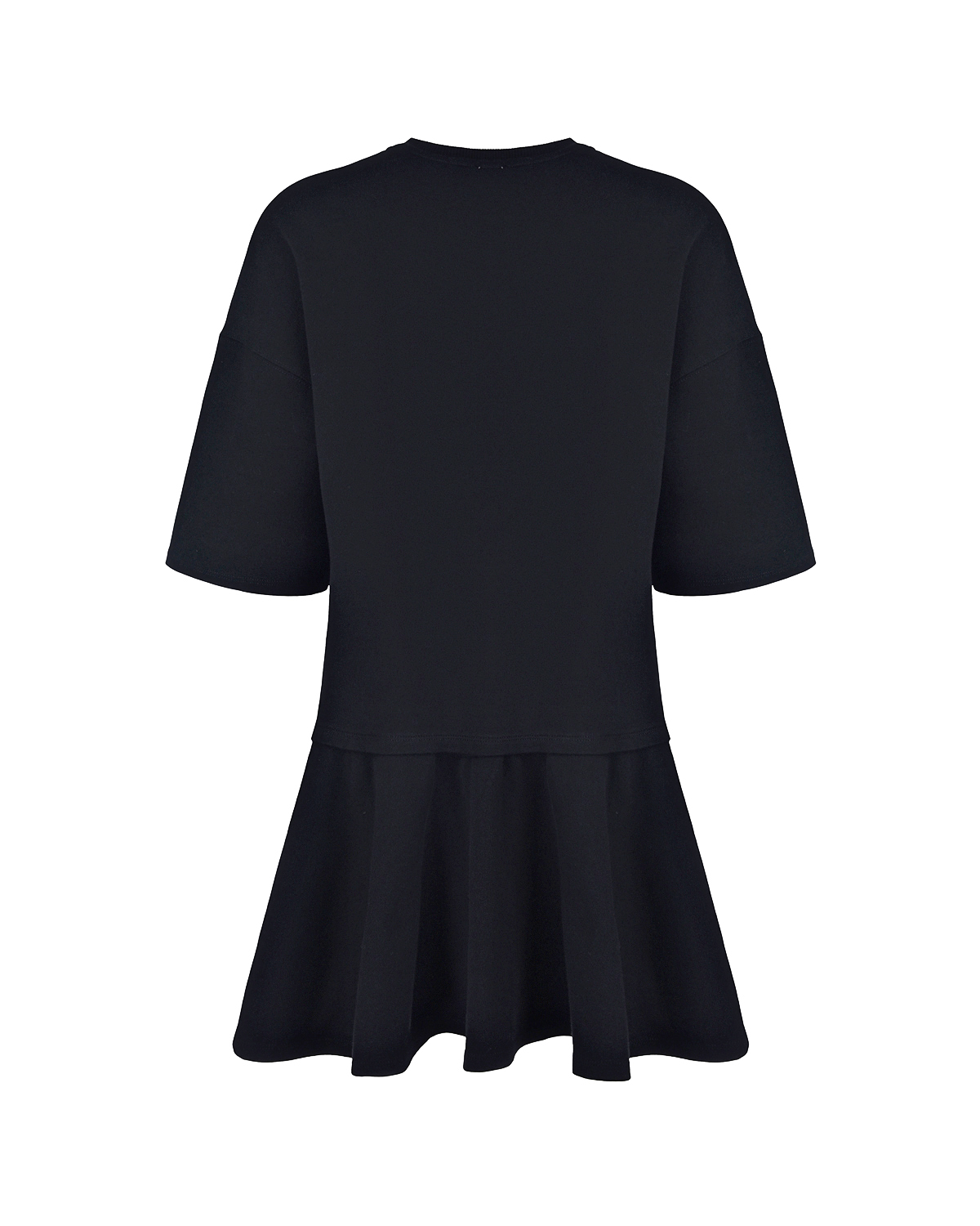 Черное трикотажное платье со стразами Moschino детское, размер 128, цвет черный - фото 2