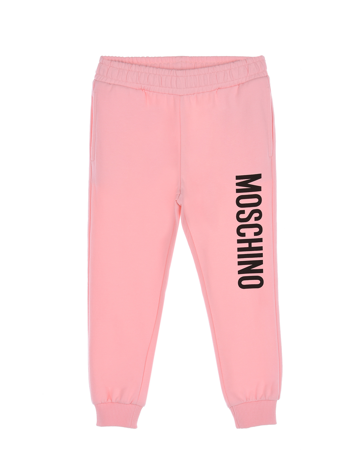 Розовые спортивные брюки Moschino детские, размер 104, цвет розовый - фото 1