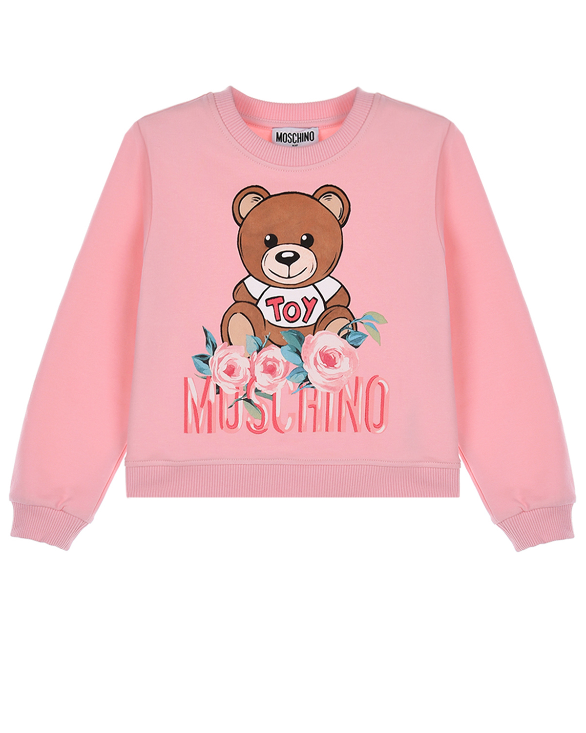 Розовый свитшот с принтом "медвежонок" Moschino детский, размер 116 - фото 1