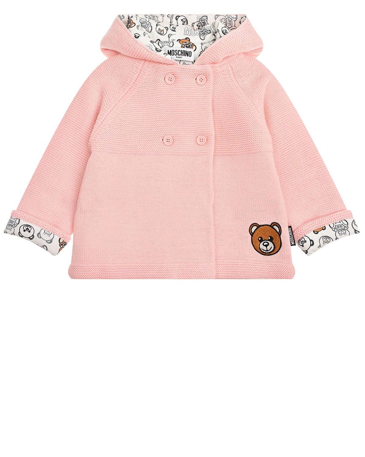 Комплект: куртка и брюки, розовый Moschino детский, размер 80 - фото 2