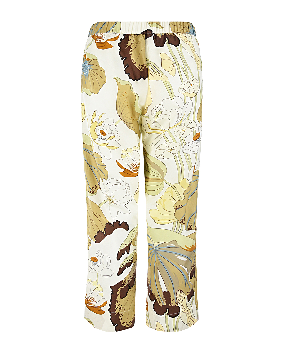 Комплект с принтом "Лотосы и пальмы" Olivia von Halle, размер 40, цвет кремовый - фото 10
