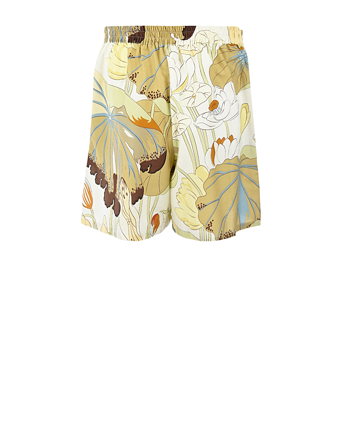 Комплект с принтом "Лотосы и пальмы" Olivia von Halle, размер 40, цвет кремовый - фото 9