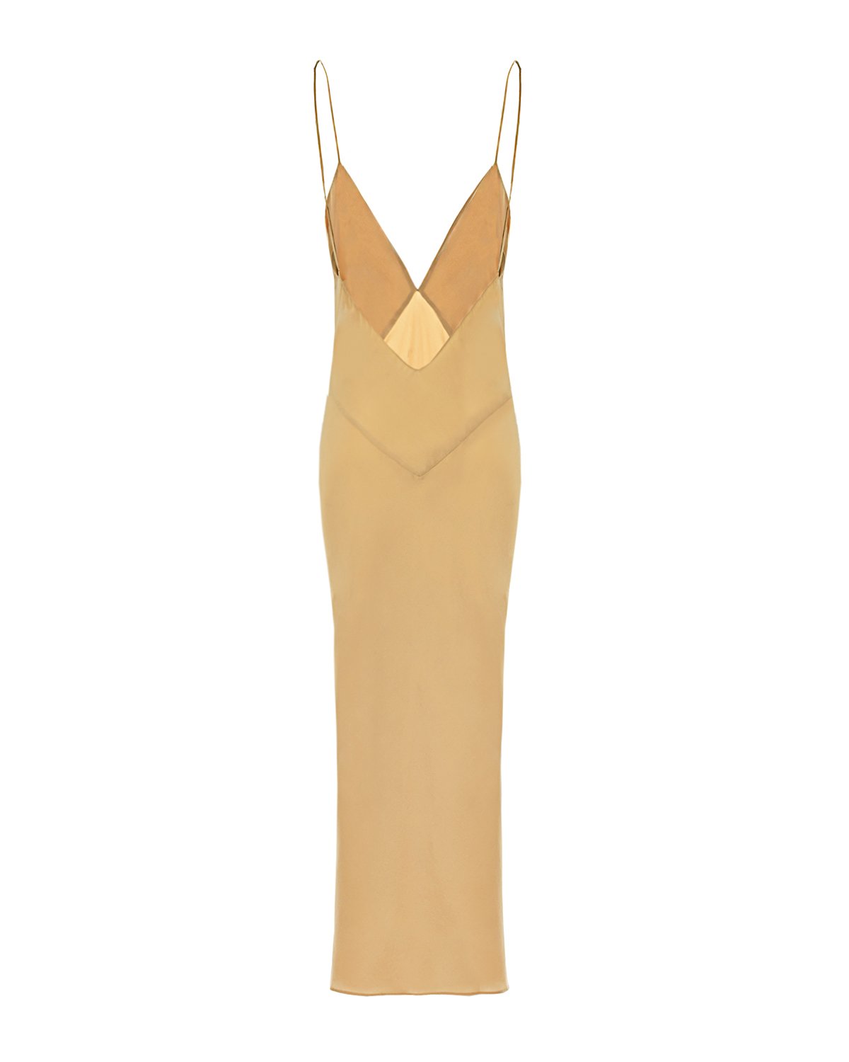 Шелковое платье-комбинация Olivia von Halle, размер 40, цвет золотой - фото 6