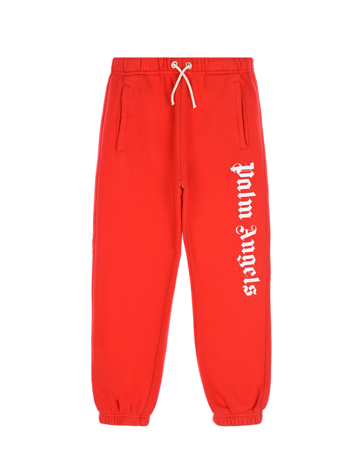 Красные спортивные брюки с белым логотипом Palm Angels детские, размер 116, цвет красный