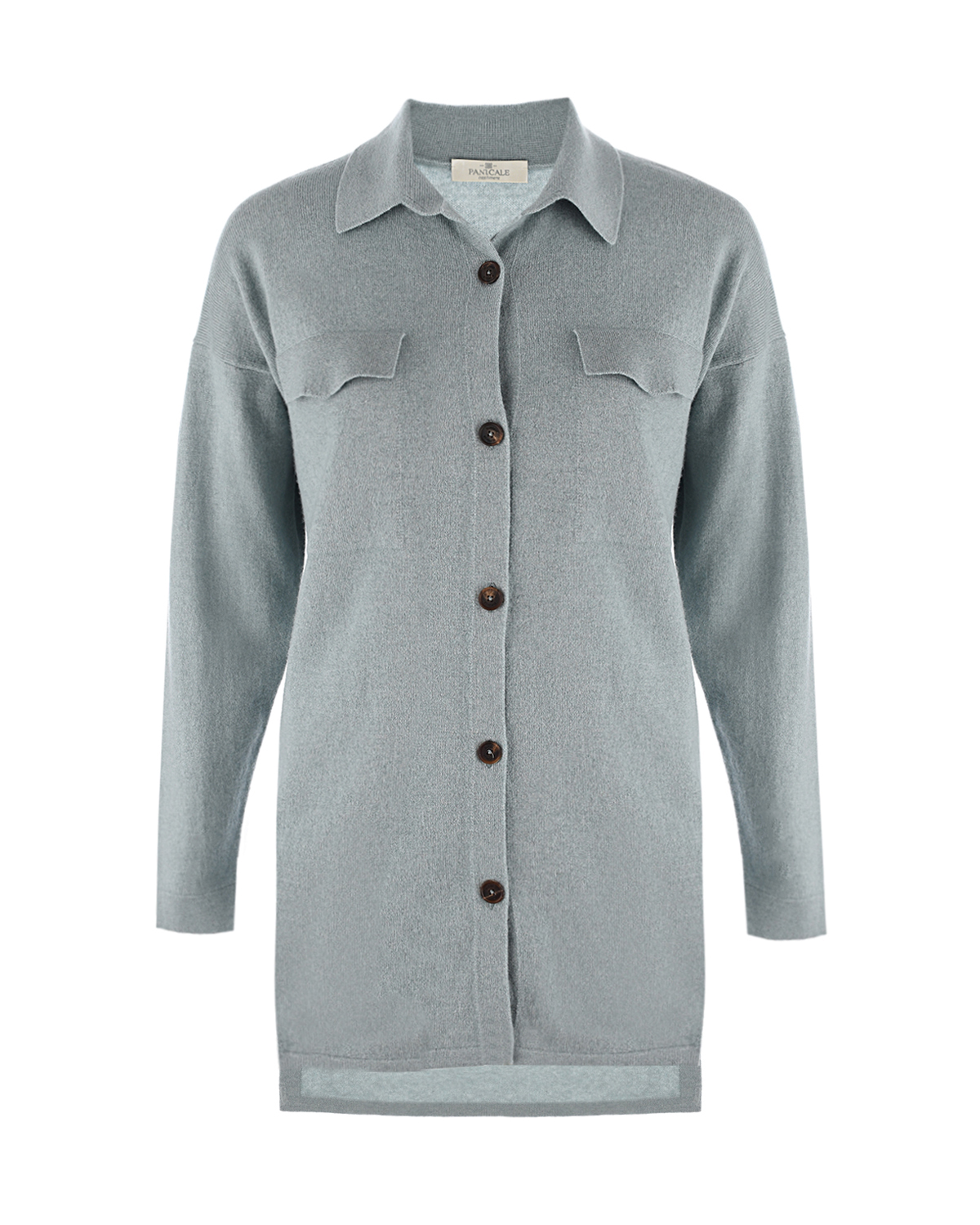 Удлиненная рубашка из шерсти и кашемира Panicale, размер 40, цвет нет цвета - фото 1