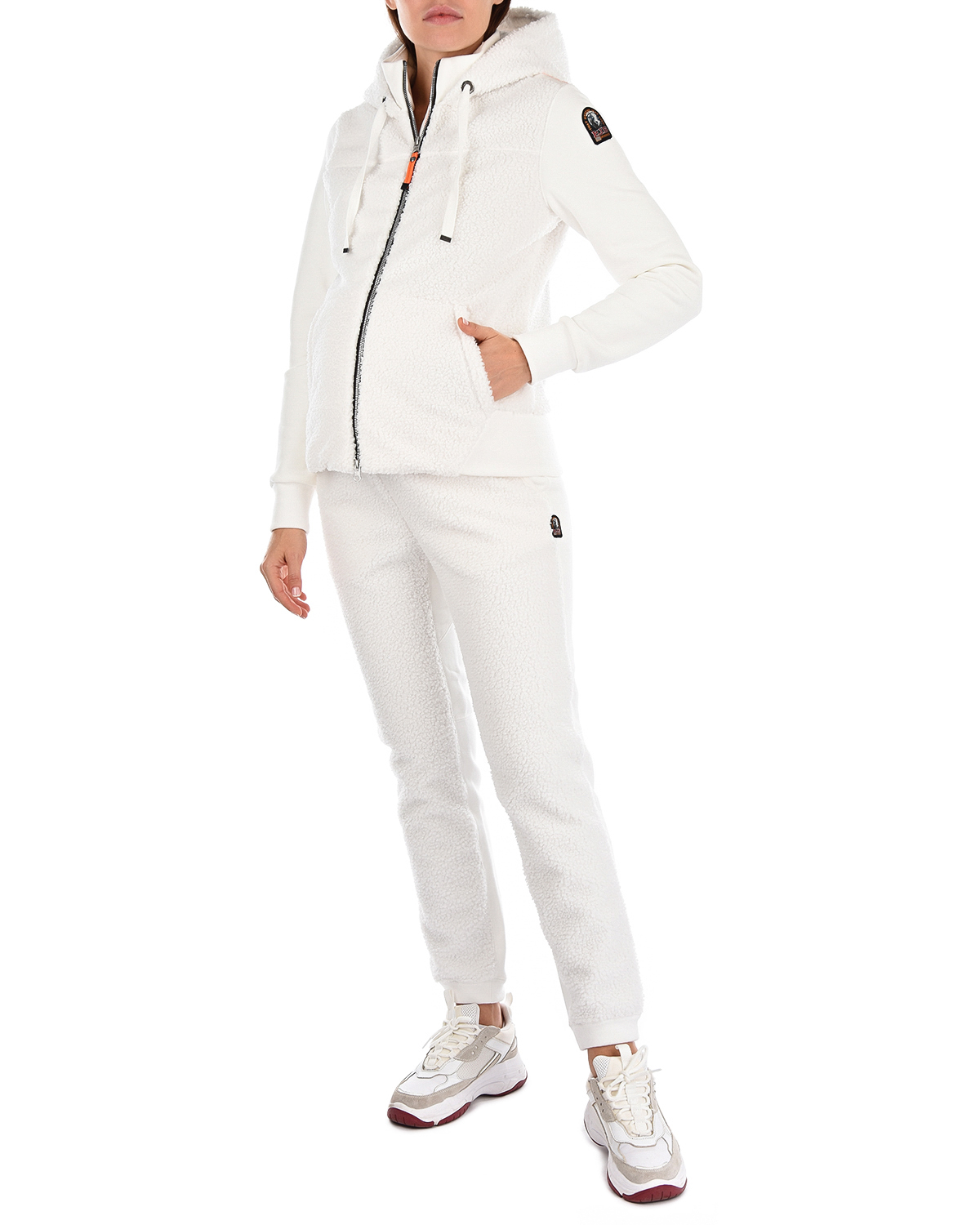 Белая утепленная спортивная куртка Parajumpers, размер 40, цвет белый - фото 4