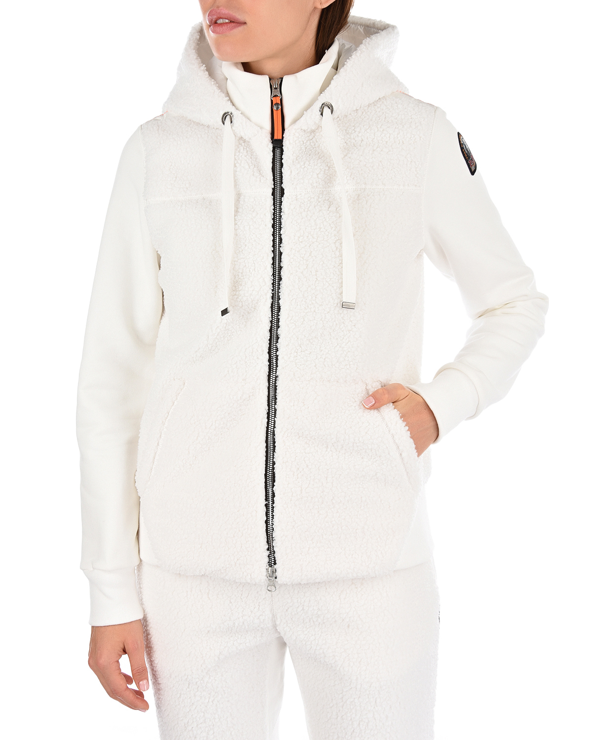 Белая утепленная спортивная куртка Parajumpers, размер 40, цвет белый - фото 7