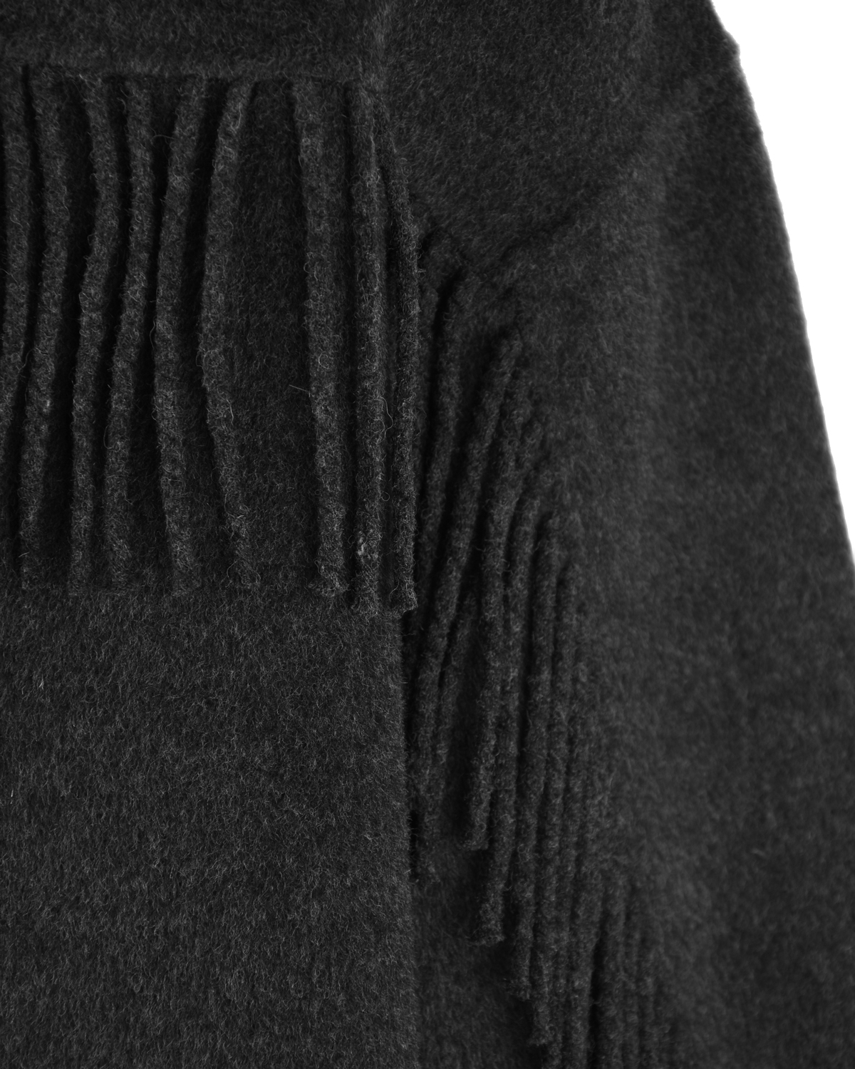 Темно-серое пальто с бахромой Parosh, размер 44, цвет нет цвета - фото 7