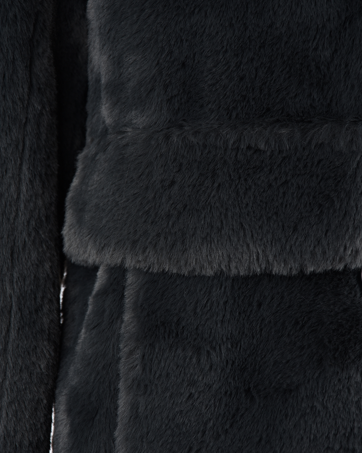 Серое пальто из эко-меха Parosh, размер 40, цвет серый - фото 9