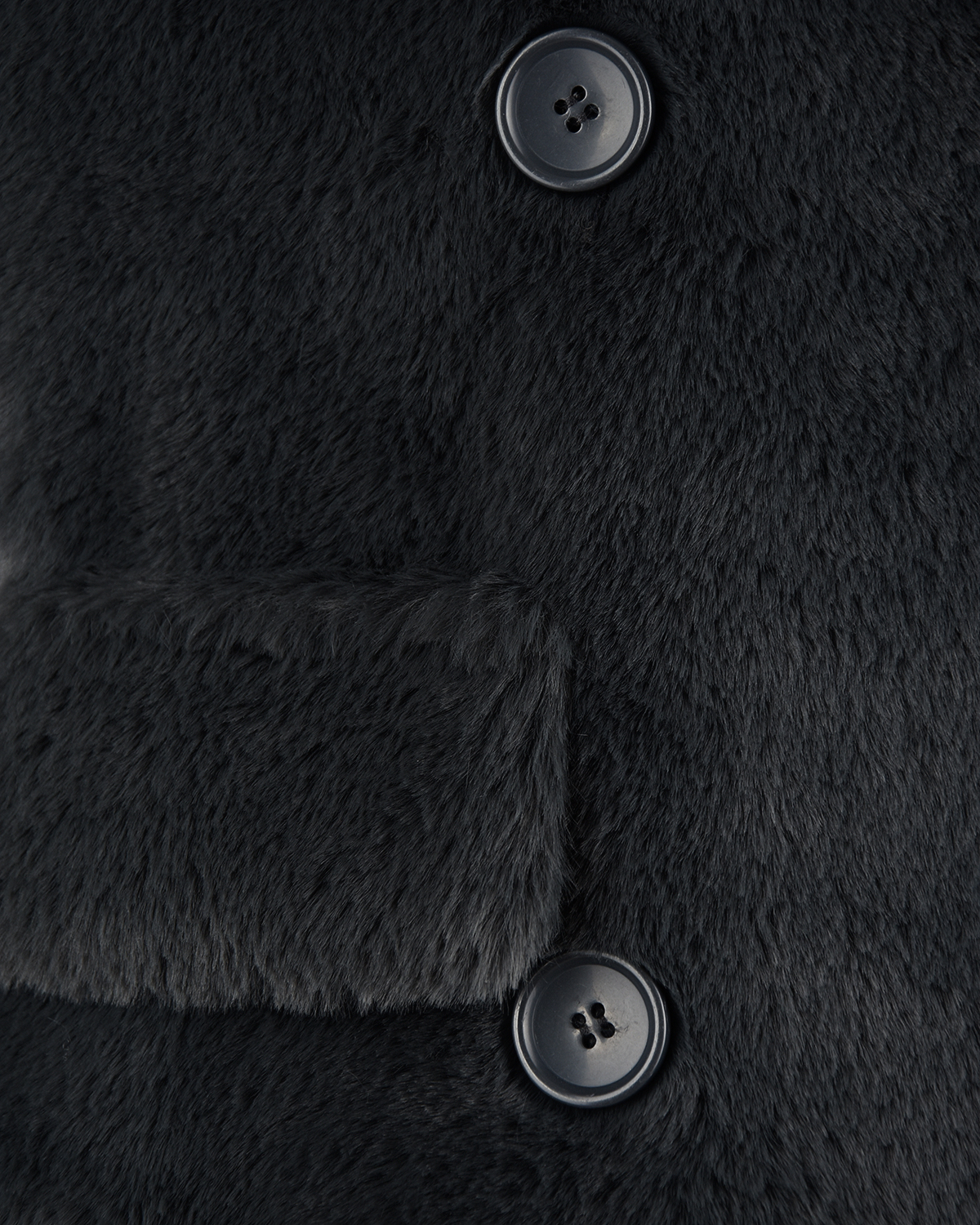 Серое пальто из эко-меха Parosh, размер 40, цвет серый - фото 10