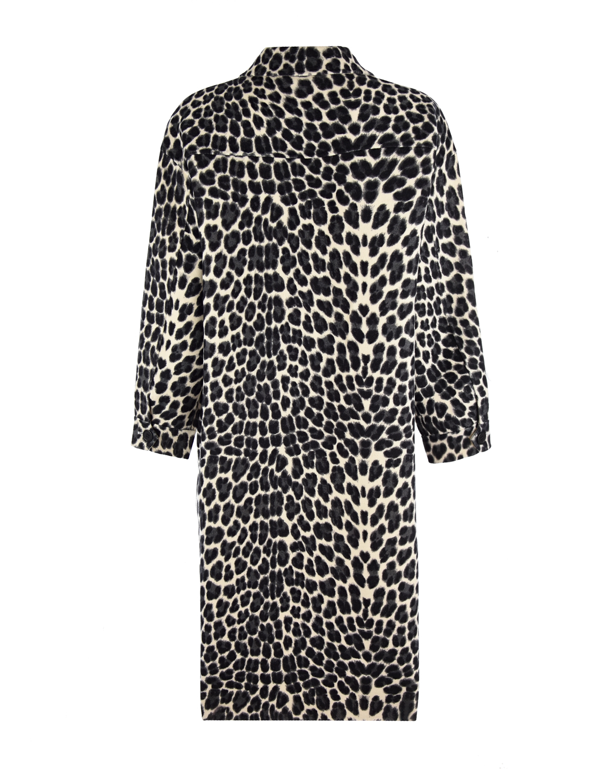 Пальто с леопардовым принтом Parosh, размер 44, цвет черный - фото 6