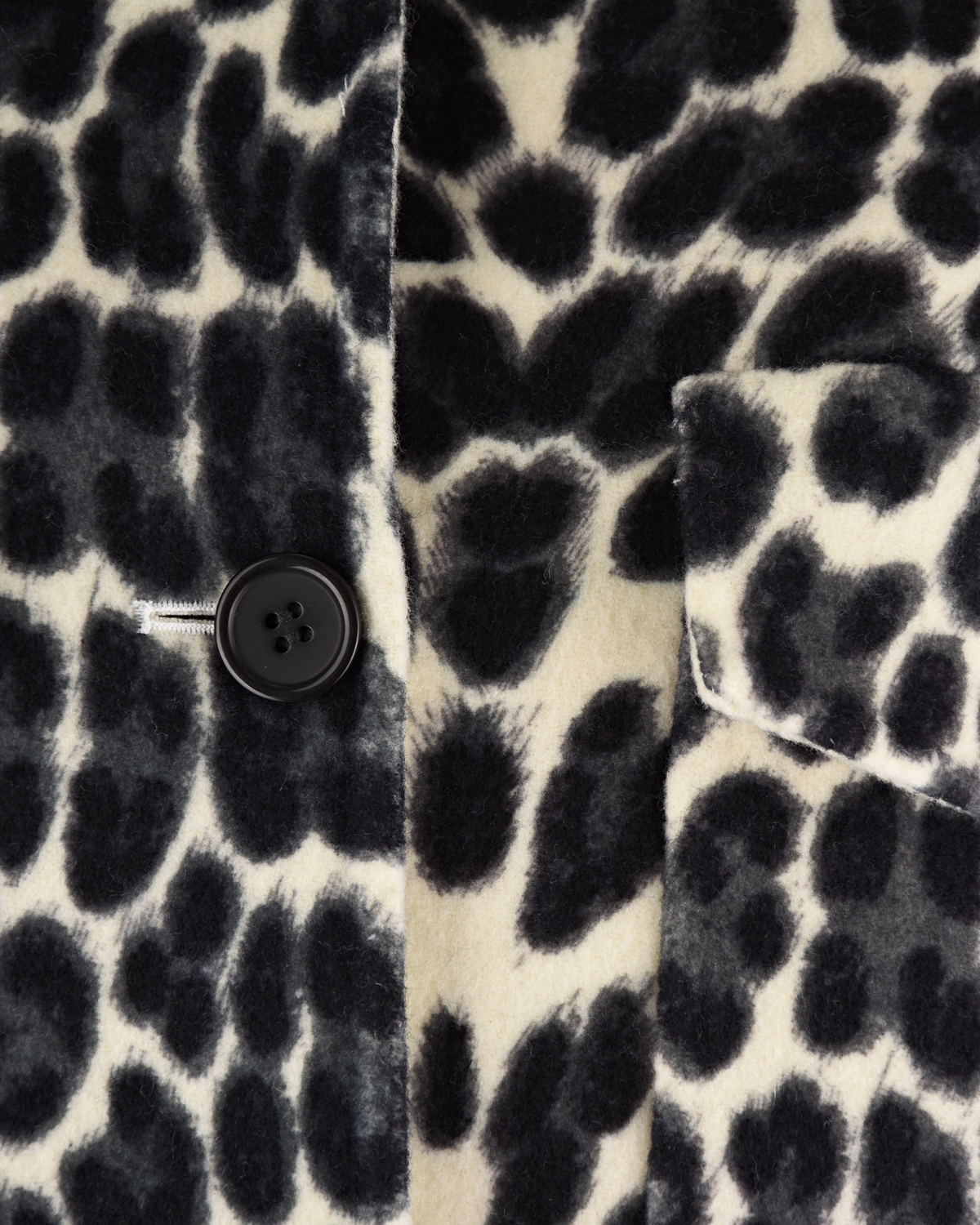Пальто с леопардовым принтом Parosh, размер 44, цвет черный - фото 7