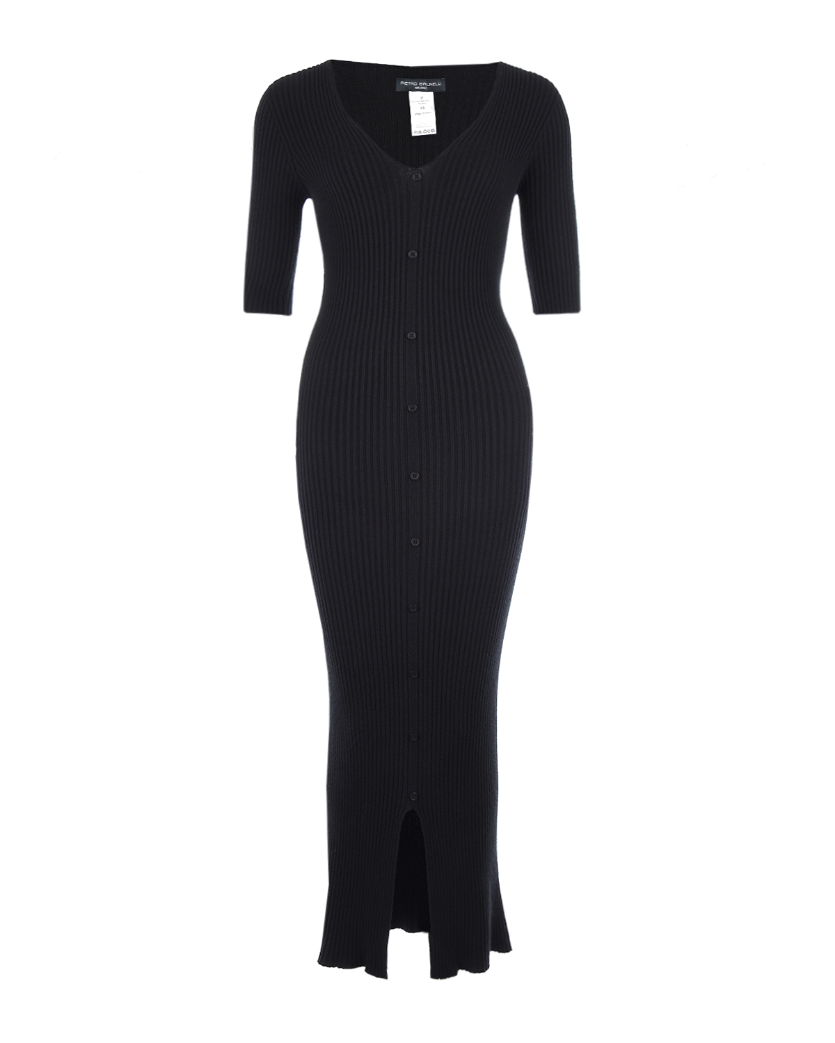 Черное трикотажное платье Bella Pietro Brunelli, размер 40, цвет черный - фото 1