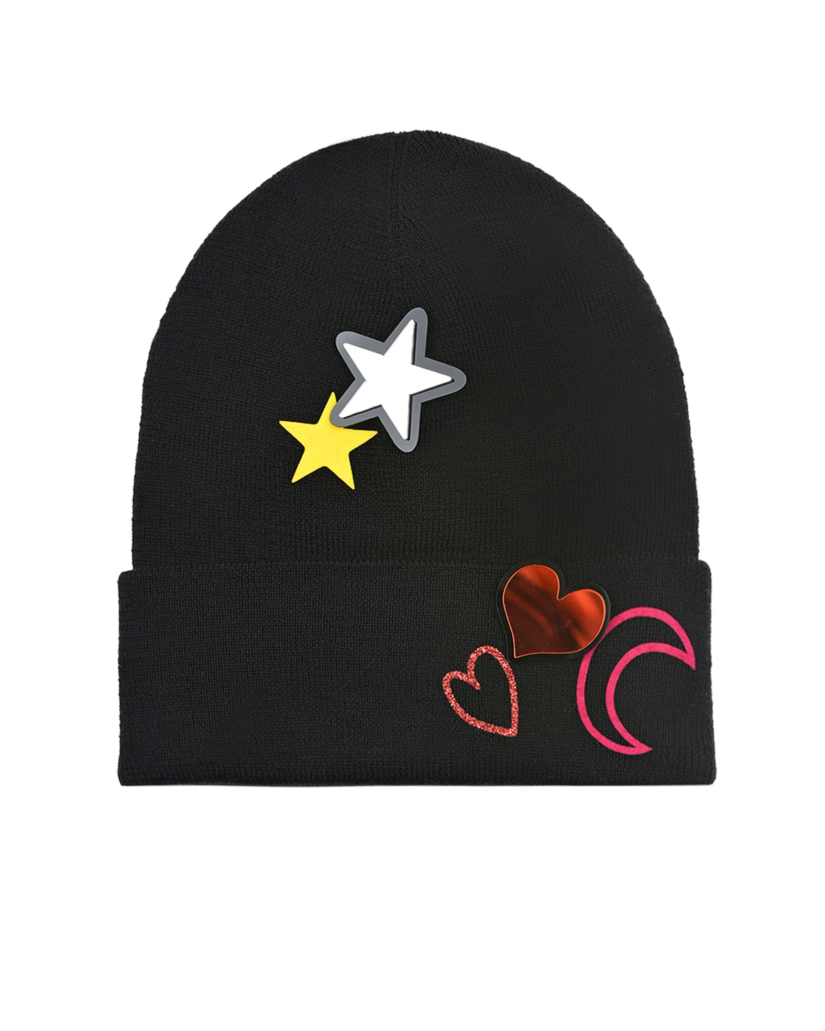 Черная шапка с брошью Regina детская, размер 57, цвет черный - фото 1