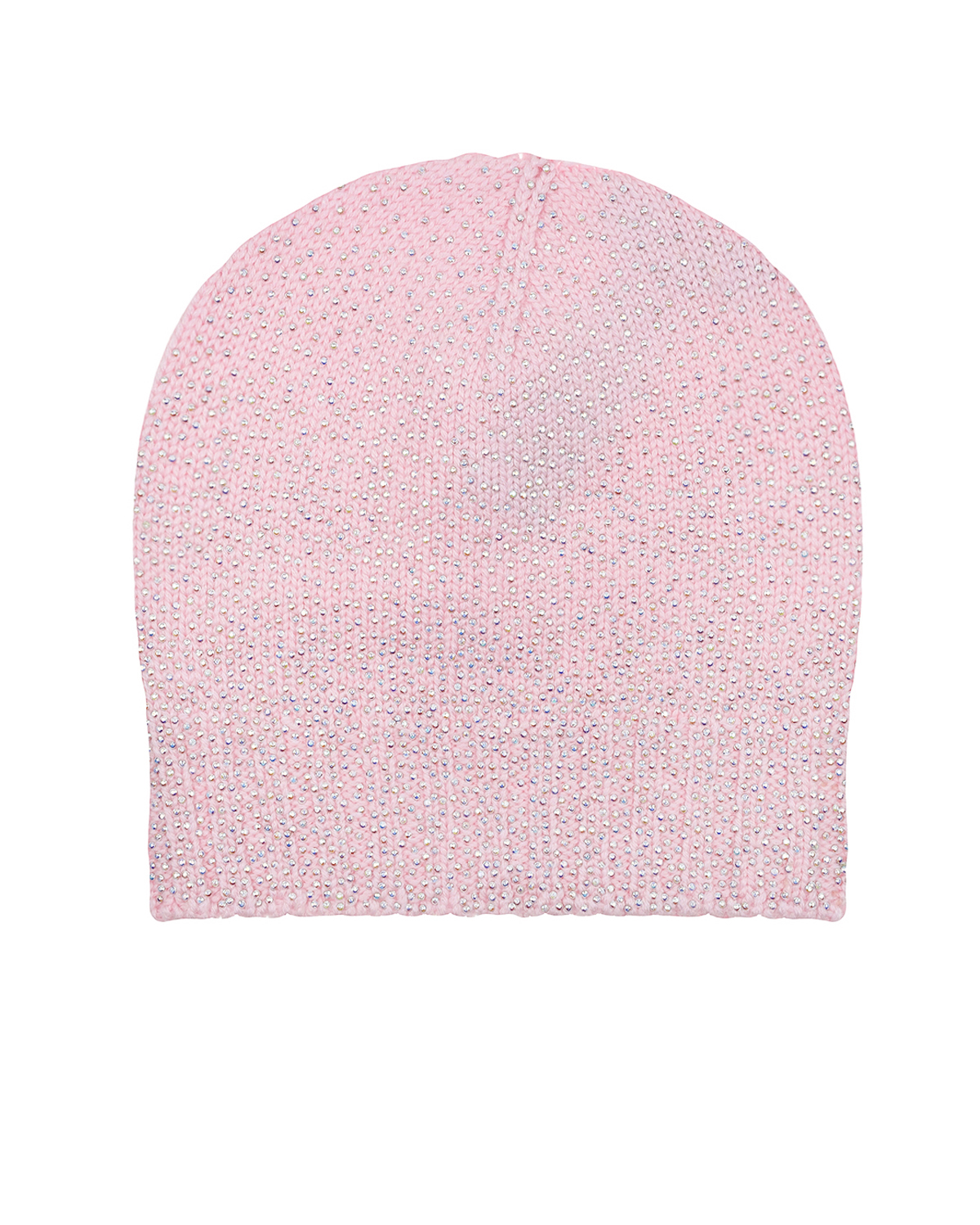Розовая шапка со стразами Regina детская, размер 57, цвет розовый - фото 1