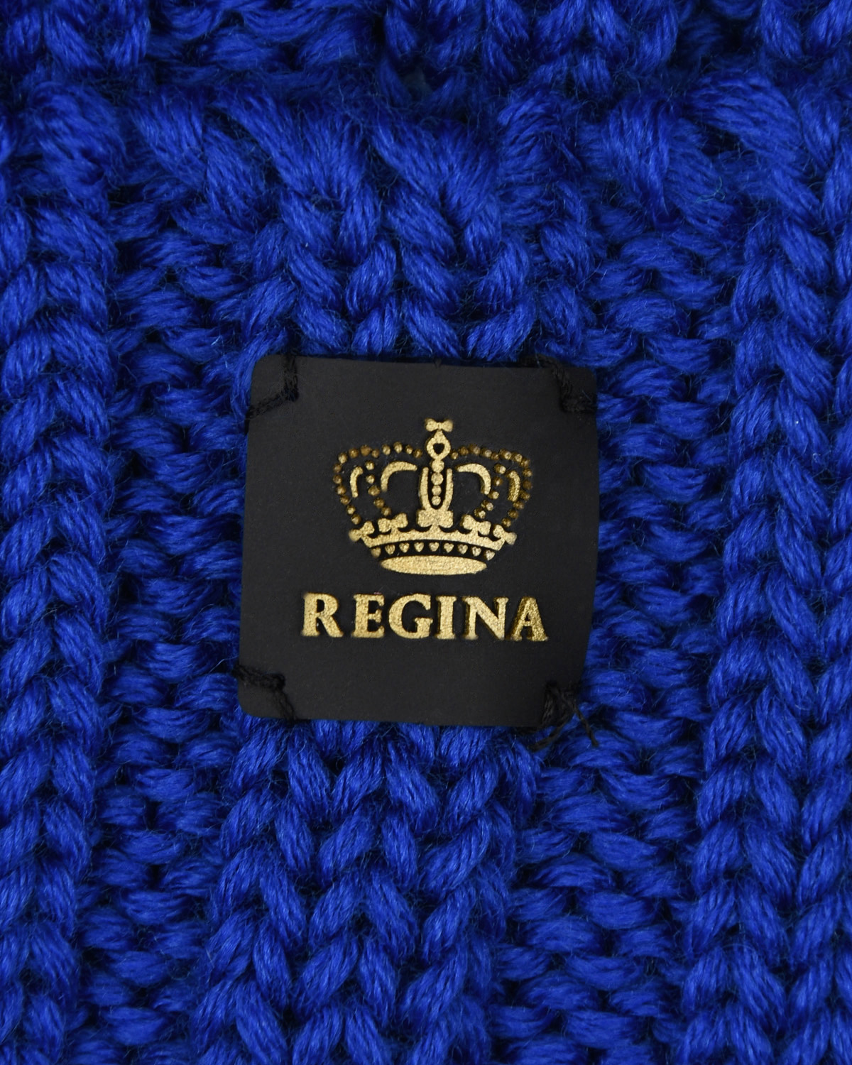Синяя шапка с меховым помпоном Regina детская, размер 57, цвет синий - фото 3